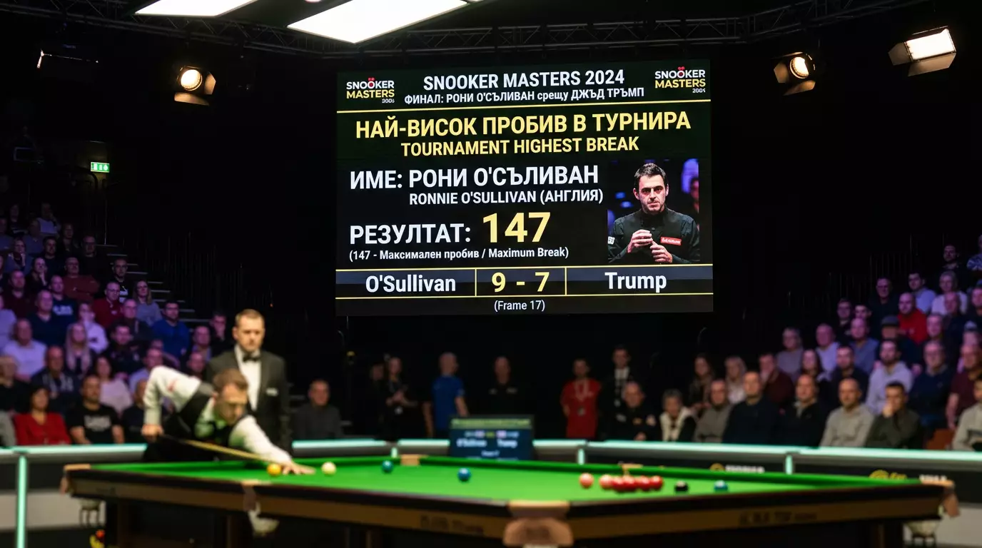 Разлика между мач и турнирен hi-break залог в снукъра